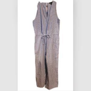 NWT Drew Light Blue with White Pinstripe Jumpsuit
